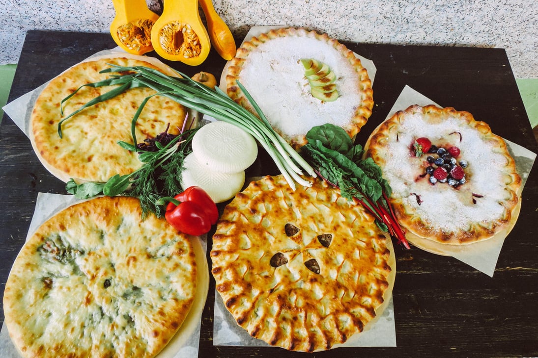 Pies with Fruits and Vegetables 